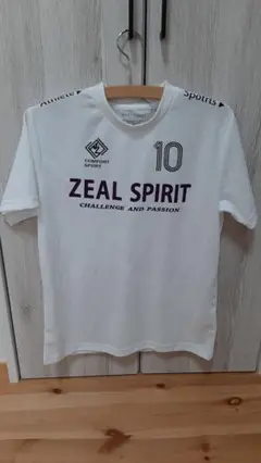 【未使用品】ZEAL SPIRIT 半袖シャツ　背番号10 ホワイト