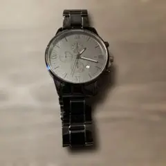 【411】新品 メンズ GENEVA ブラック アナログ腕時計