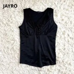 JAYRO ジャイロ タンクトップ ノースリーブカットソー 胸リボン サテン調