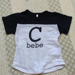 C bebe プリント Tシャツ 黒と白