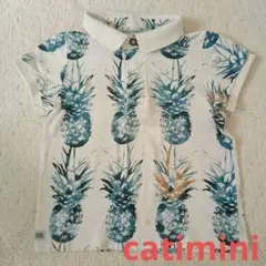 catimini パイナップル柄 ポロシャツ 3(98)cm
