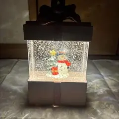 スノードーム プレゼントボックス スノーマン　クリスマスソング再生機能付き
