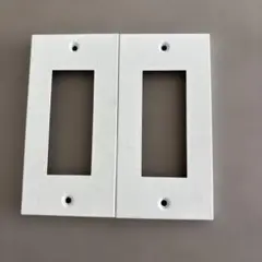 白いダブルスイッチカバー