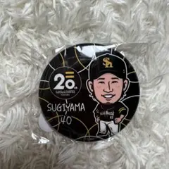 ソフトバンクホークス誕生20周年 若鷹ガチャ 杉山一樹　40 缶バッチ