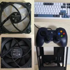 【セット】コントローラー+キーボード+ファン×2+PCケース（フレームのみ）
