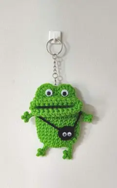 カエルちゃんのキーホルダー　小物入れ　パクパクモンスター　ハンドメイド