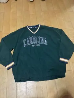 NAVY. NORTH CAROLINA RALEIGH スウェット L