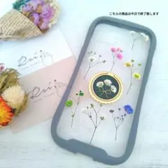 iPhoneケース スマホケース ハンドメイド スマホリング付き 携帯カバー