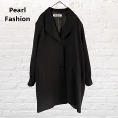 Pearl Fashion♡日本製 テーラードジャケット ロング丈 黒 L 古着