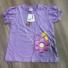 ラプンツェル Tシャツ 紫色 フリル袖 120cm 新品未使用