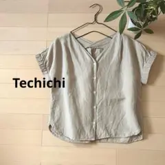 ＊美品＊Techichi テチチ リネンブレンド フレンチスリーブ ブラウス
