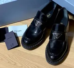 週末限定お値下げPRADA ブラッシュドレザー ローファー36