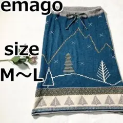 emago イマゴ ウールスカート 総柄