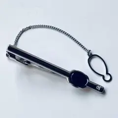 DAKS ダックス ネイビーストーン付きネクタイピン シルバー