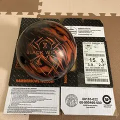 【美品】ブラックウィドウ3.0 15ポンド HAMMER BLACK WIDOW 3.0ボウリングボール 15ポンド ボウリング