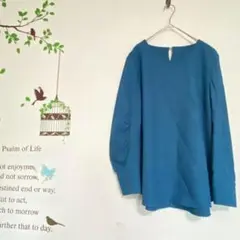 SILPLAIRE / Vネック長袖プルオーバー 厚手ブラウス 9R 透けない