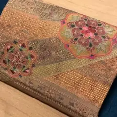 11-3 美品!高級袋帯 人気帯 汕頭刺繍 紬