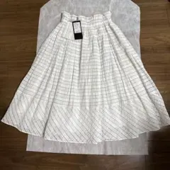 René 美品　フレアスカート サイズ34 ホワイト　タグ付き