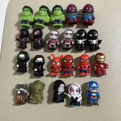 MARVEL マーベル ソフビパペットマスコット　22個セット