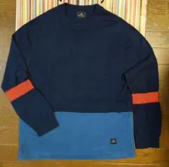 希少 ポールスミス カラーパネル クルーネックニット XL