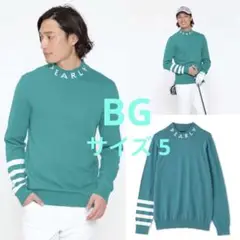 今季完売★パーリーゲイツカシミヤタッチモックネックプルオーバー5Lグリーン新品