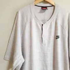 NIKE ナイキ Tシャツ ヘンリーネック 半袖 希少サイズ 背面メッシュ3XL