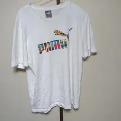 PUMA XL ホワイト Tシャツ 浮世絵 T シャツ プーマ！