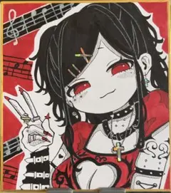 オリジナル 手描きイラスト アナログ 色紙