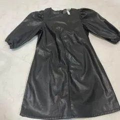 フェイクレザーワンピース