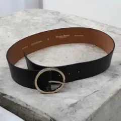 Maison Boinet 丸金具ベルト 75/30 ゴールド