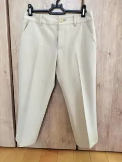 anysis ベージュ スラックス センタープレス