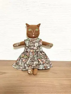ミナペルホネン＊chouchoの猫 セットアップはリバティプリント＊ファーガス