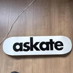 askate ホワイト スケートボードデッキ
