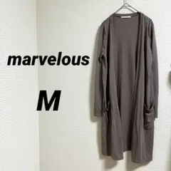 【マーベラスバイピエロ】 トップス ロングカーディガン ブラウン系 長袖 M