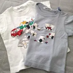 familiar Tシャツ 2枚セット（白・水色）
