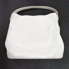JRAホワイトレザーショルダーバッグ
