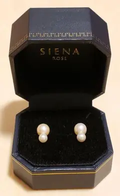 【SIENA ROSE】シエナロゼ ダブルパールピアス K18