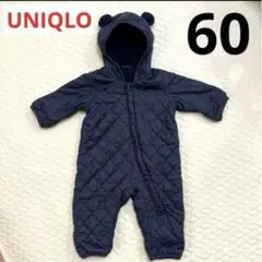 UNIQLO ウォームパデッドオールインワン　紺　キルティング ジャンプスーツ