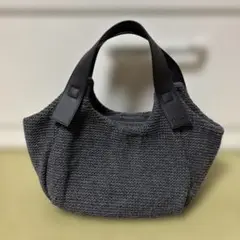 【お値下げ中】イザック グレー ニット ハンドバッグ