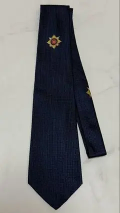 【美品】CHANEL ネクタイ シルク100% イタリア製 ネイビー 刺繍ロゴ