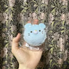 もちふわ まかろんず　キーホルダー　青
