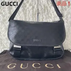 美品❗️ gucci メッセンジャーバッグ　ショルダーバッグ　gg柄　大容量