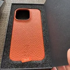 iPhone13Proスマホケース オレンジ 高級感