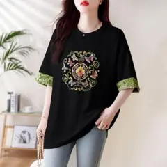 高級感 Tシャツ ラウンドネック カジュアル オシャレ 気質満点 切り替
