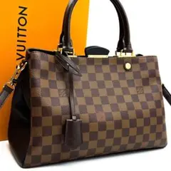 【極美品】ルイヴィトン ダミエ ブリタニー ハンドバッグ　ショルダーバッグ 茶色