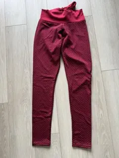 ★新品★バーガンディ ハイウエスト レギンス