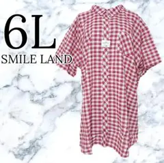 新品 SMILELAND レディース 大きいサイズ 半袖 シャツ 6L