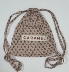 美品❣️caramel ナップサック CARAMEL ナップサック リュック ピンク 花柄 - メルカリ