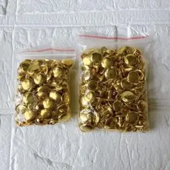 金　ゴールドレザーリベット 10x8mm ダブルキャップリベット 100セット