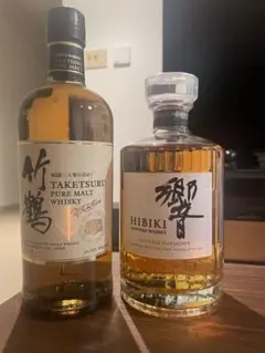 2本セット響ジャパニーズハーモニーとニッカ 竹鶴 ピュアモルト 700ml